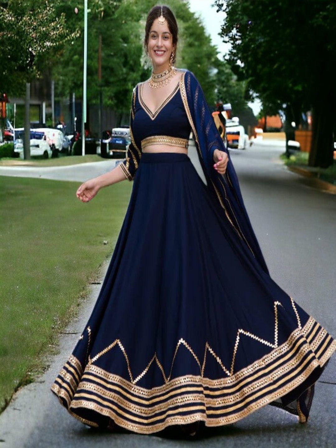 Velvet Lehenga