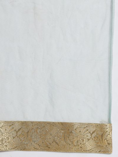 Adaa Bazaar Women's Readymade Patiala Suit (green) with Dupatta