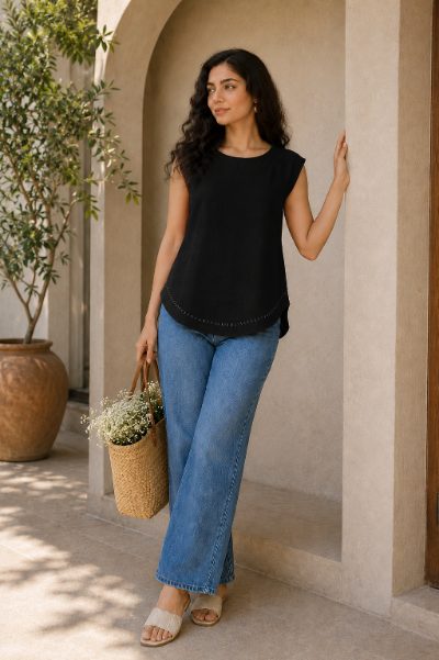 Women Cotton Cambric Top for Daily Use