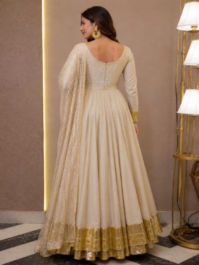 Adaa Bazaar Women's Party Wear Anarkali Suit with Dupatta | Elegant Ethnic Wear for Women