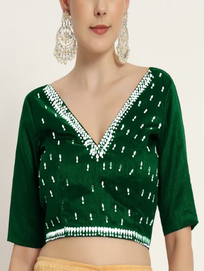 Adaa Bazaar Women's Readymade Blouse with Half Sleeves