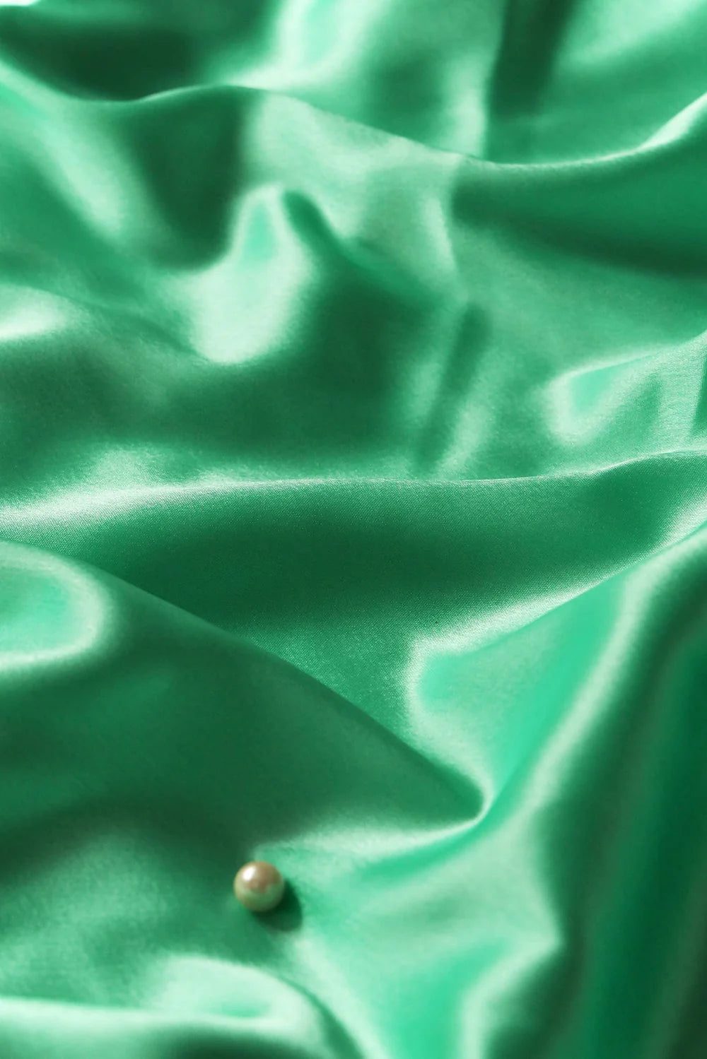 Adaa Bazaar Women's Mint Green Dyed Satin Fabric ₹ 145 Per Metre