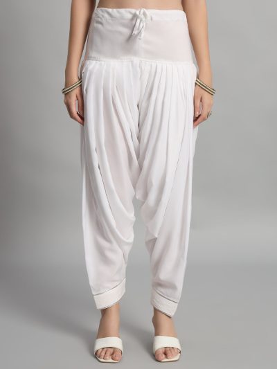 Adaa Bazaar Women's Readymade Suit (white) with Dupatta