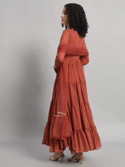 Adaa Bazaar Women's Readymade Anarkali Suit with Dupatta