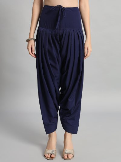 Adaa Bazaar Women's Readymade Patiala Suit (blue) with Dupatta